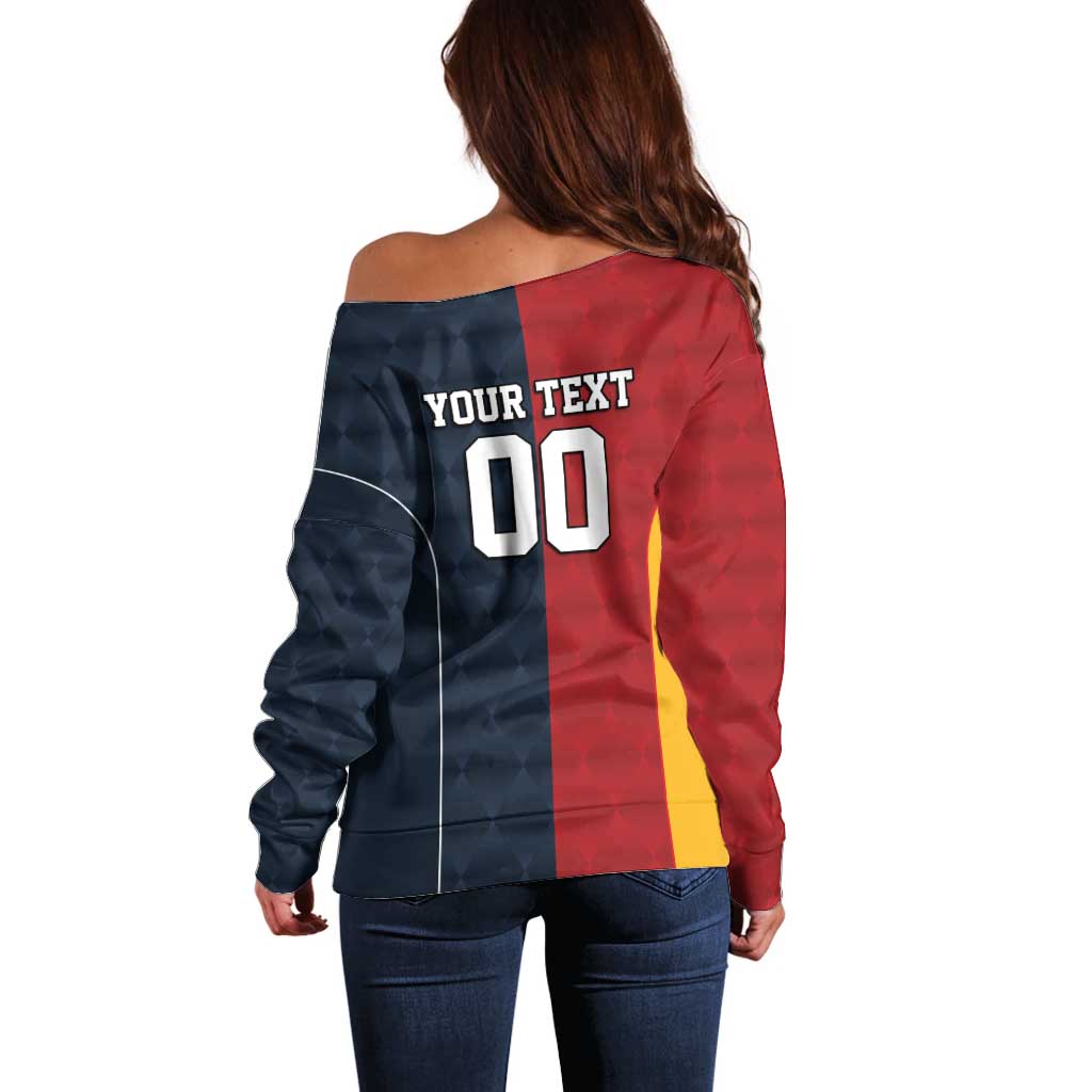 Custom British Lions Australia ACT Off Shoulder Sweater Sporty Style