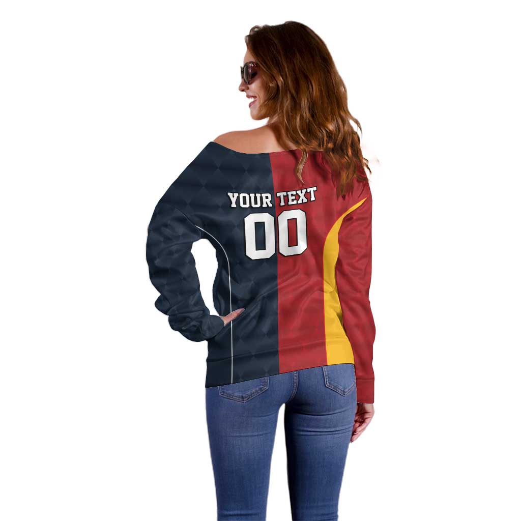 Custom British Lions Australia ACT Off Shoulder Sweater Sporty Style