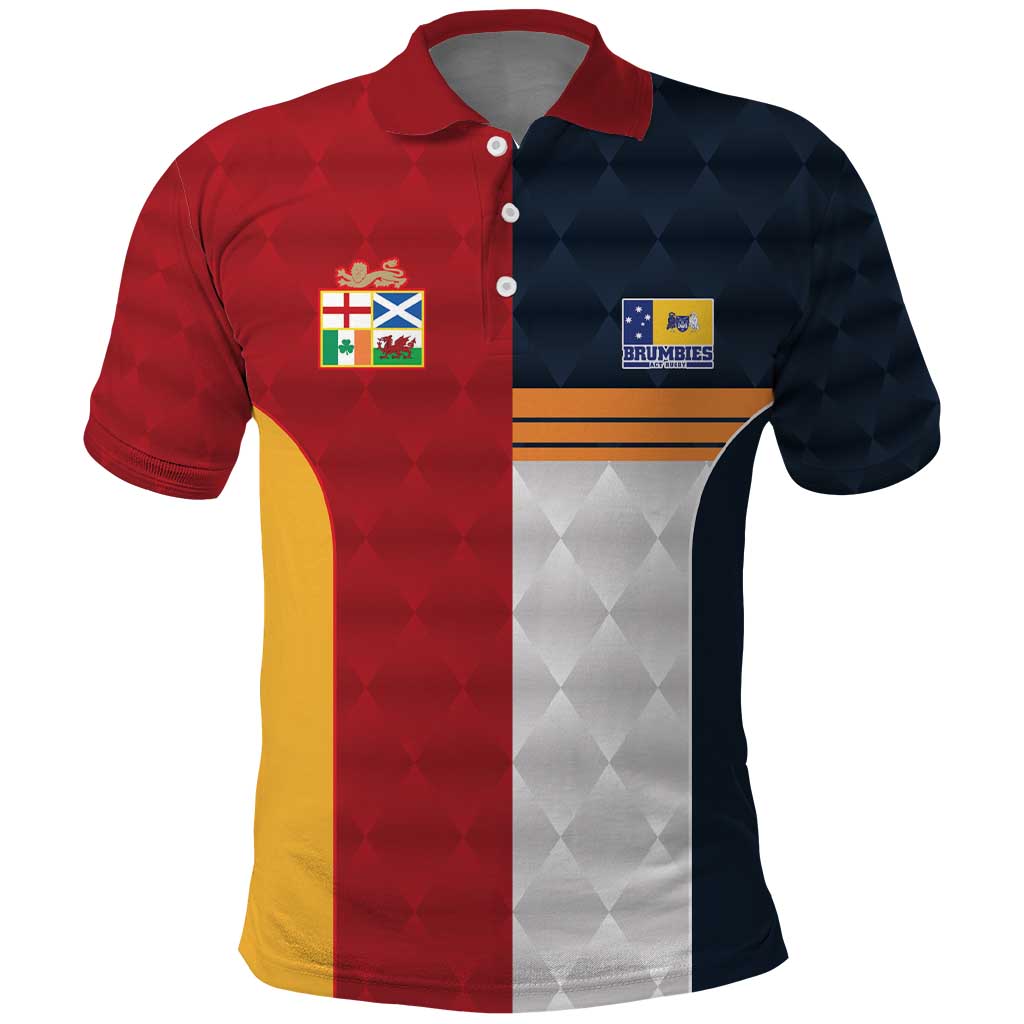 Custom British Lions Australia ACT Polo Shirt Sporty Style