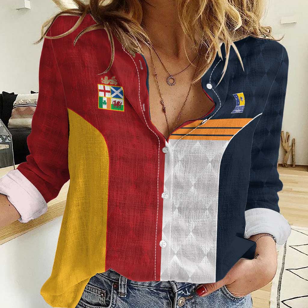 Custom British Lions Australia ACT Women Casual Shirt Sporty Style