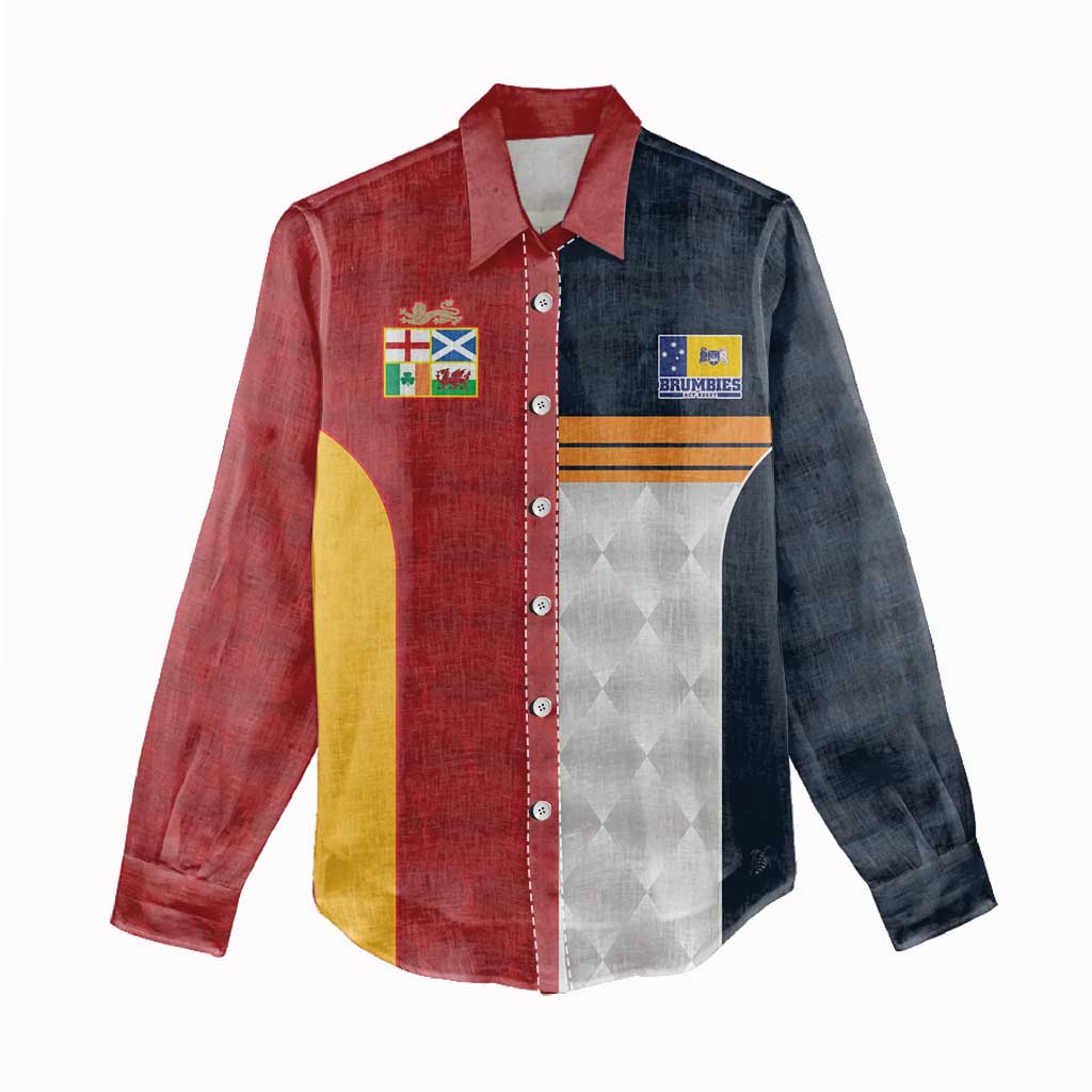 Custom British Lions Australia ACT Women Casual Shirt Sporty Style