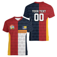 Custom British Lions Australia ACT Women V-Neck T-Shirt Sporty Style