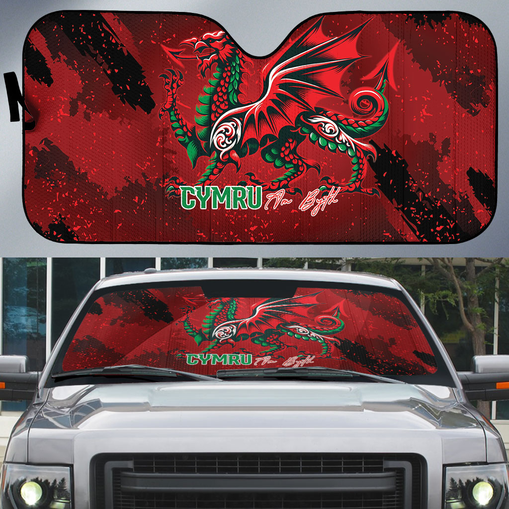 Wales Rugby National Heritage Auto Sun Shade Red Dragon Inspired Edition