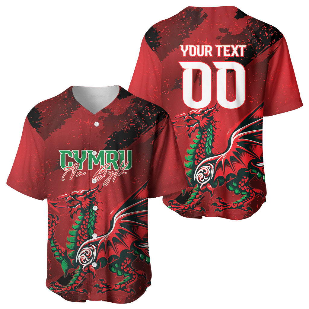 Wales Rugby National Heritage Custom Baseball Jersey Red Dragon Inspired Edition