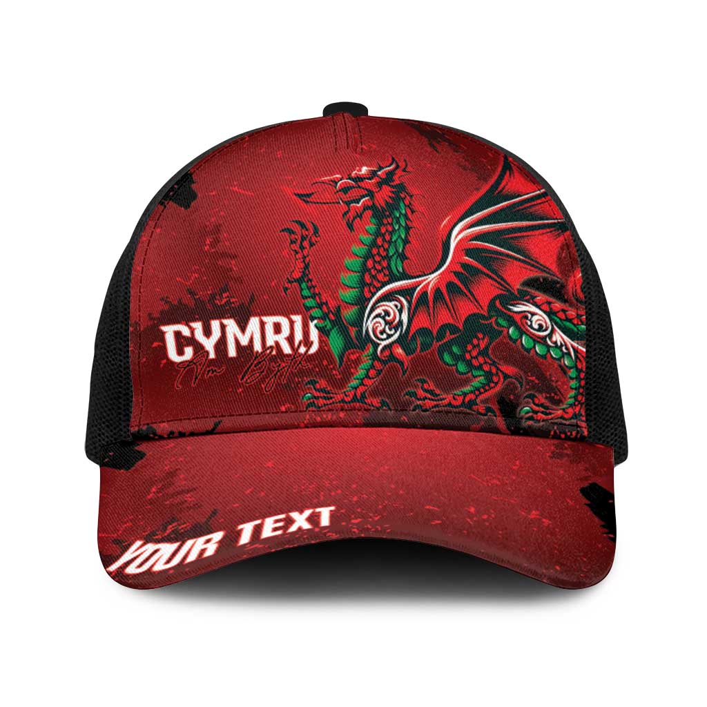 Wales Rugby National Heritage Personalized Baseball Net Cap Red Dragon Inspired Edition
