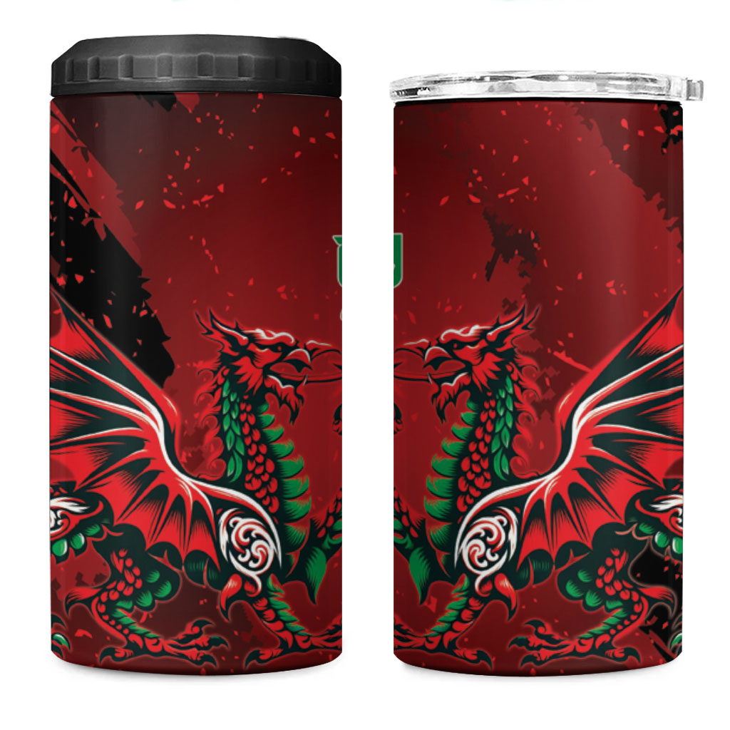 Wales Rugby National Heritage 4 in 1 Can Cooler Tumbler Red Dragon Inspired Edition