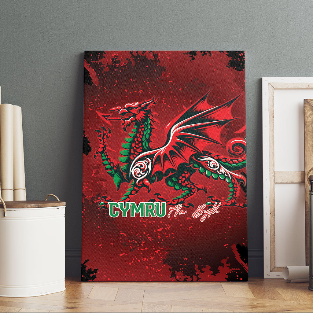 Wales Rugby National Heritage Canvas Wall Art Red Dragon Inspired Edition