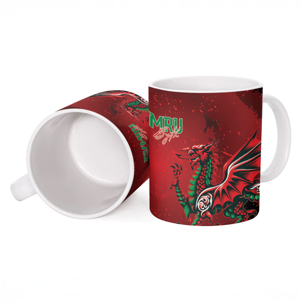 Wales Rugby National Heritage Ceramic Mug Red Dragon Inspired Edition