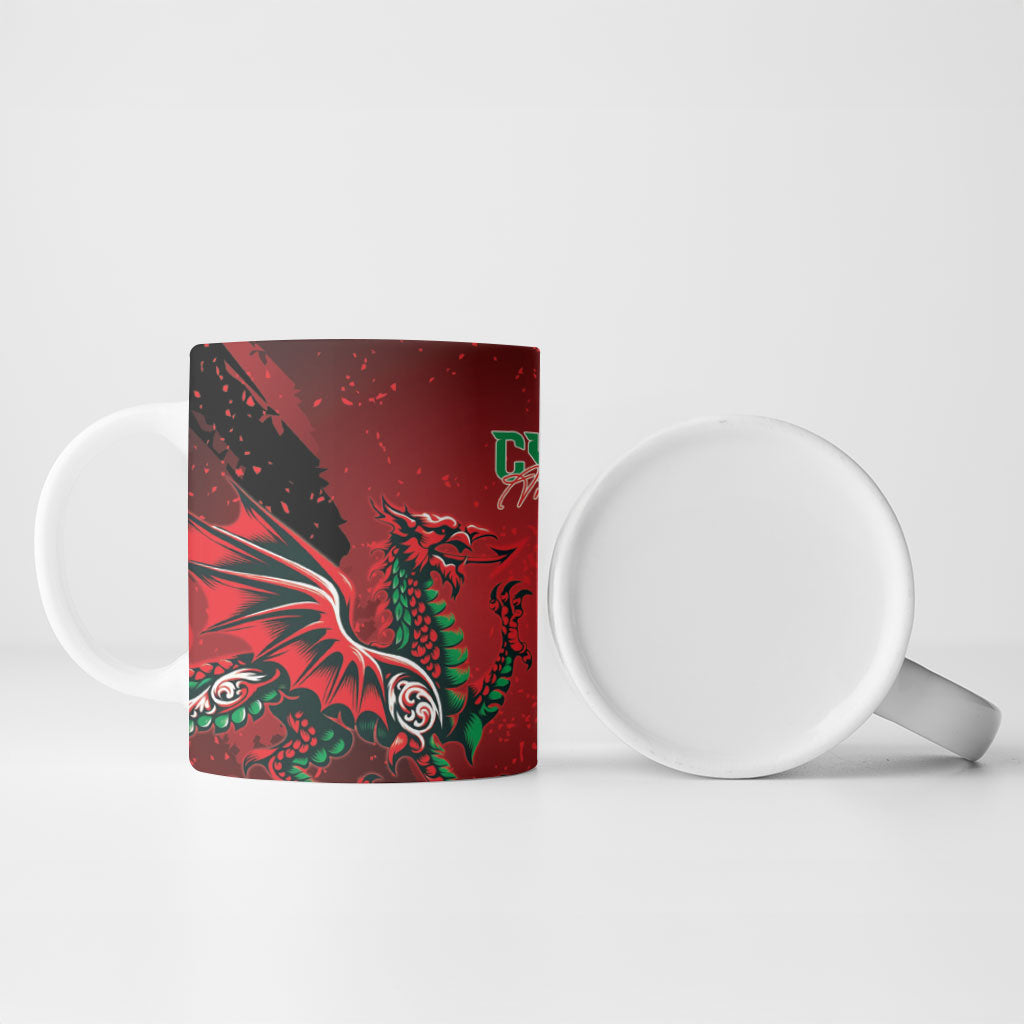 Wales Rugby National Heritage Ceramic Mug Red Dragon Inspired Edition