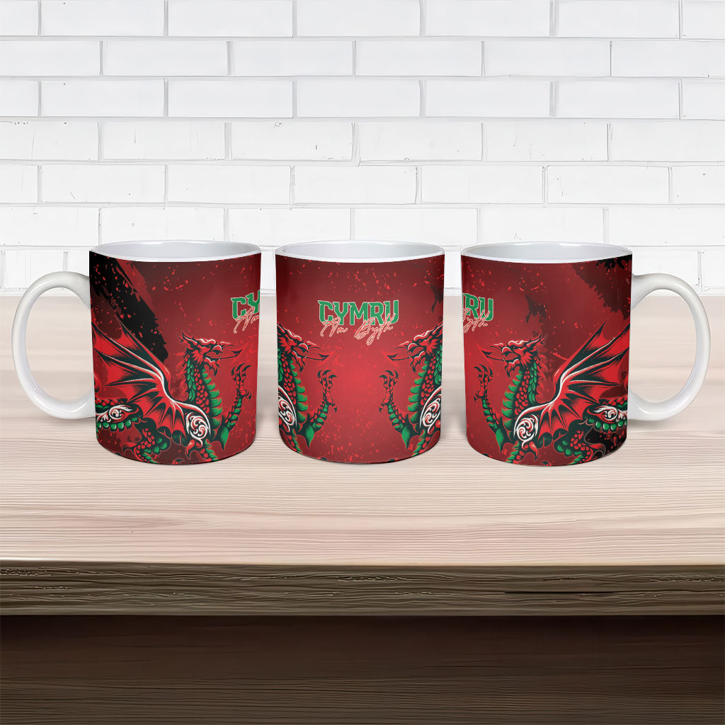 Wales Rugby National Heritage Ceramic Mug Red Dragon Inspired Edition