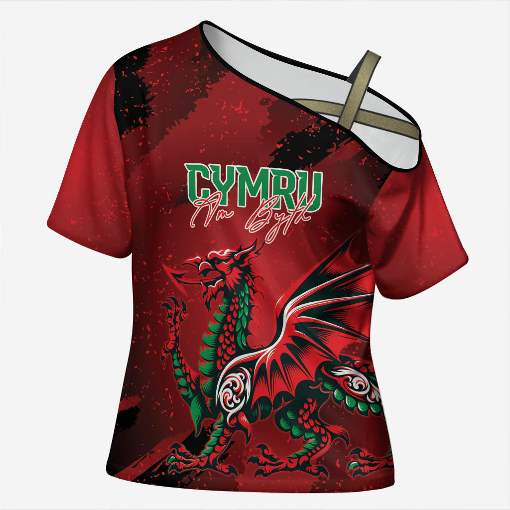 Wales Rugby National Heritage Custom Cross Shoulder Shirt Red Dragon Inspired Edition
