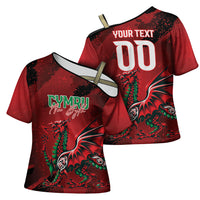 Wales Rugby National Heritage Custom Cross Shoulder Shirt Red Dragon Inspired Edition