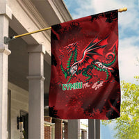Wales Rugby National Heritage Garden Flag Red Dragon Inspired Edition