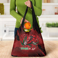 Wales Rugby National Heritage Grocery Bag Red Dragon Inspired Edition