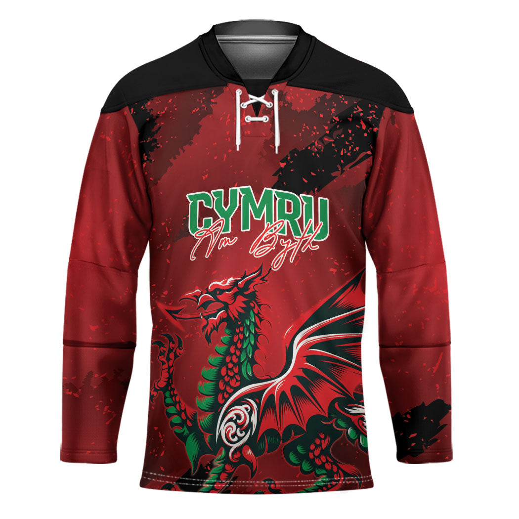 Wales Rugby National Heritage Custom Hockey Jersey Red Dragon Inspired Edition