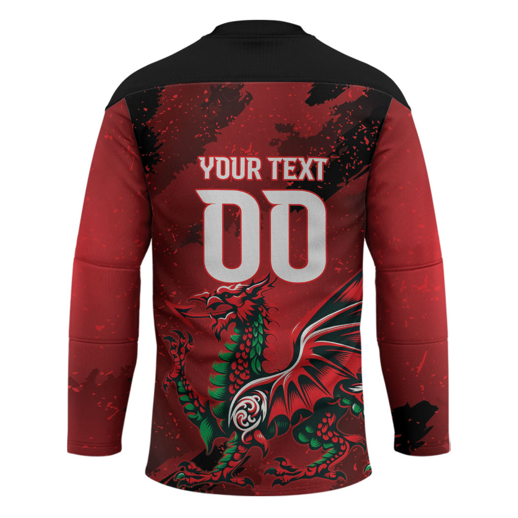 Wales Rugby National Heritage Custom Hockey Jersey Red Dragon Inspired Edition