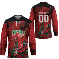 Wales Rugby National Heritage Custom Hockey Jersey Red Dragon Inspired Edition