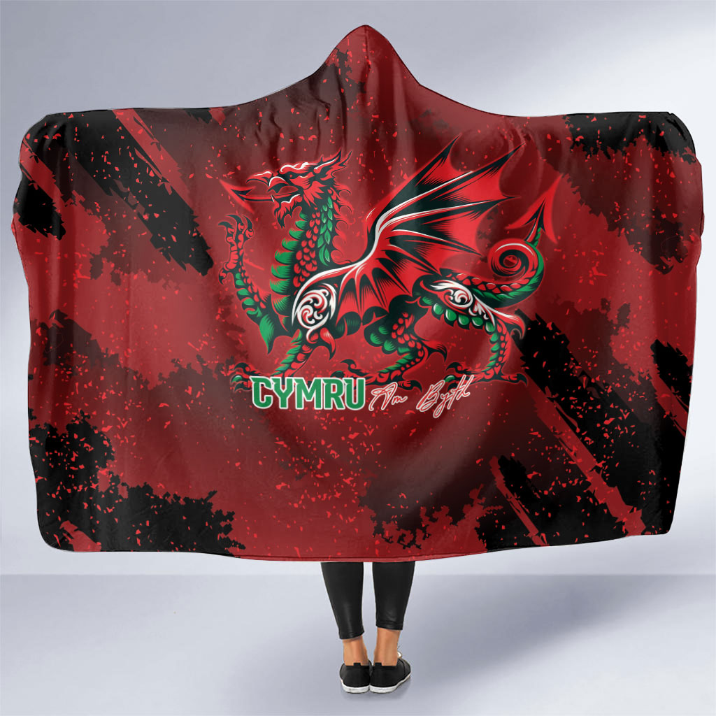 Wales Rugby National Heritage Hooded Blanket Red Dragon Inspired Edition