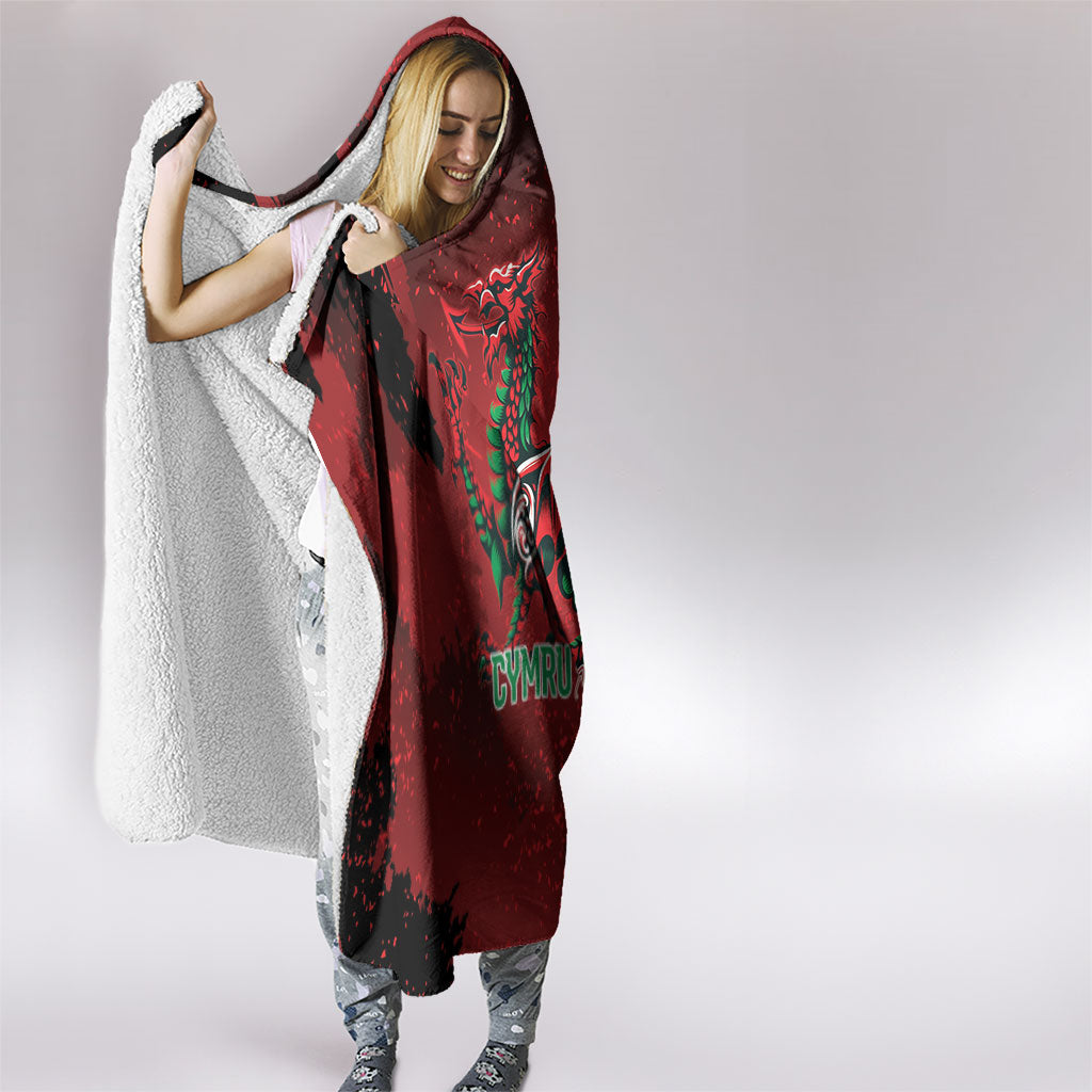 Wales Rugby National Heritage Hooded Blanket Red Dragon Inspired Edition