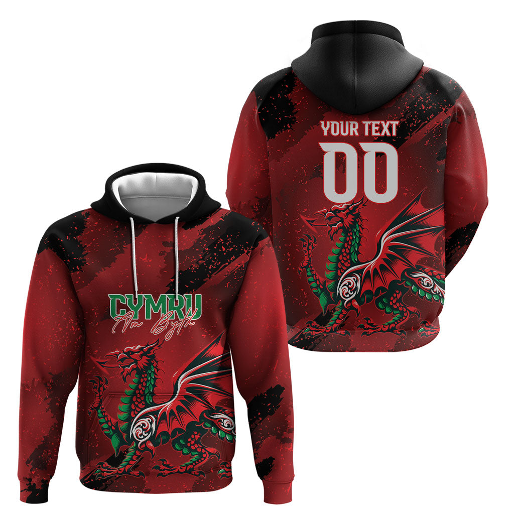 Wales Rugby National Heritage Custom Hoodie Red Dragon Inspired Edition