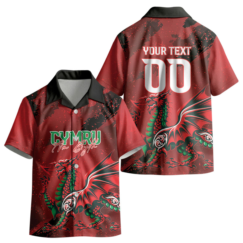 Wales Rugby National Heritage Custom Kid Hawaiian Shirt Red Dragon Inspired Edition