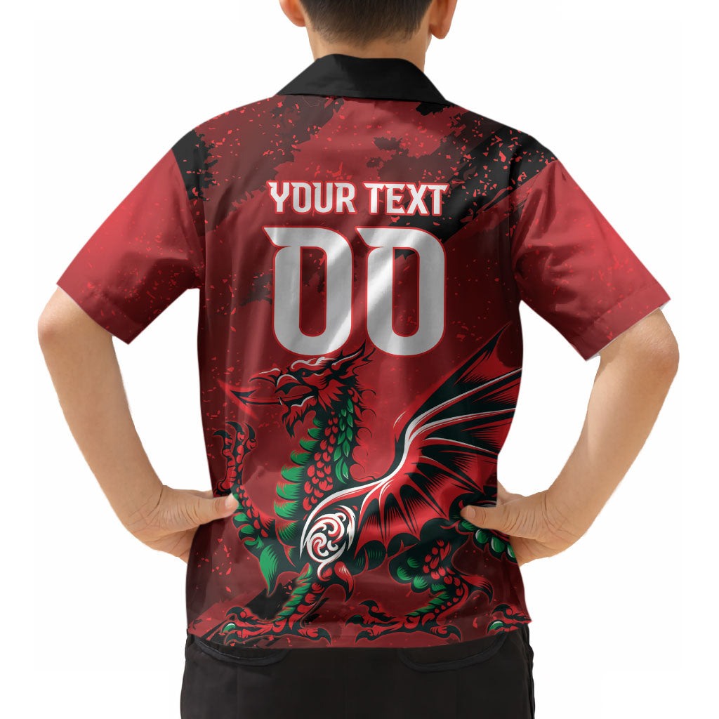 Wales Rugby National Heritage Custom Kid Hawaiian Shirt Red Dragon Inspired Edition