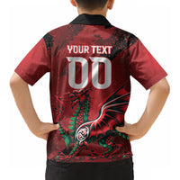 Wales Rugby National Heritage Custom Kid Hawaiian Shirt Red Dragon Inspired Edition
