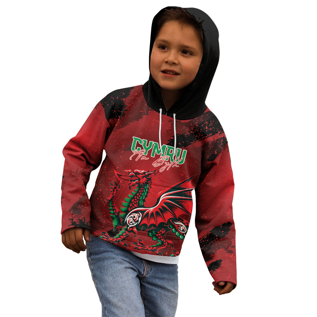 Wales Rugby National Heritage Custom Kid Hoodie Red Dragon Inspired Edition