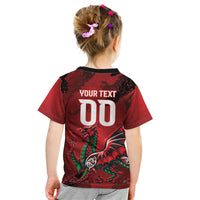 Wales Rugby National Heritage Custom Kid T Shirt Red Dragon Inspired Edition