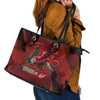 Wales Rugby National Heritage Leather Tote Bag Red Dragon Inspired Edition