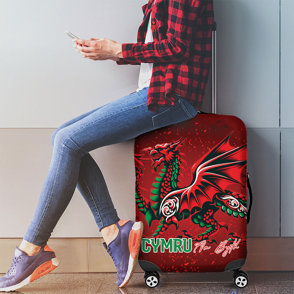 Wales Rugby National Heritage Luggage Cover Red Dragon Inspired Edition