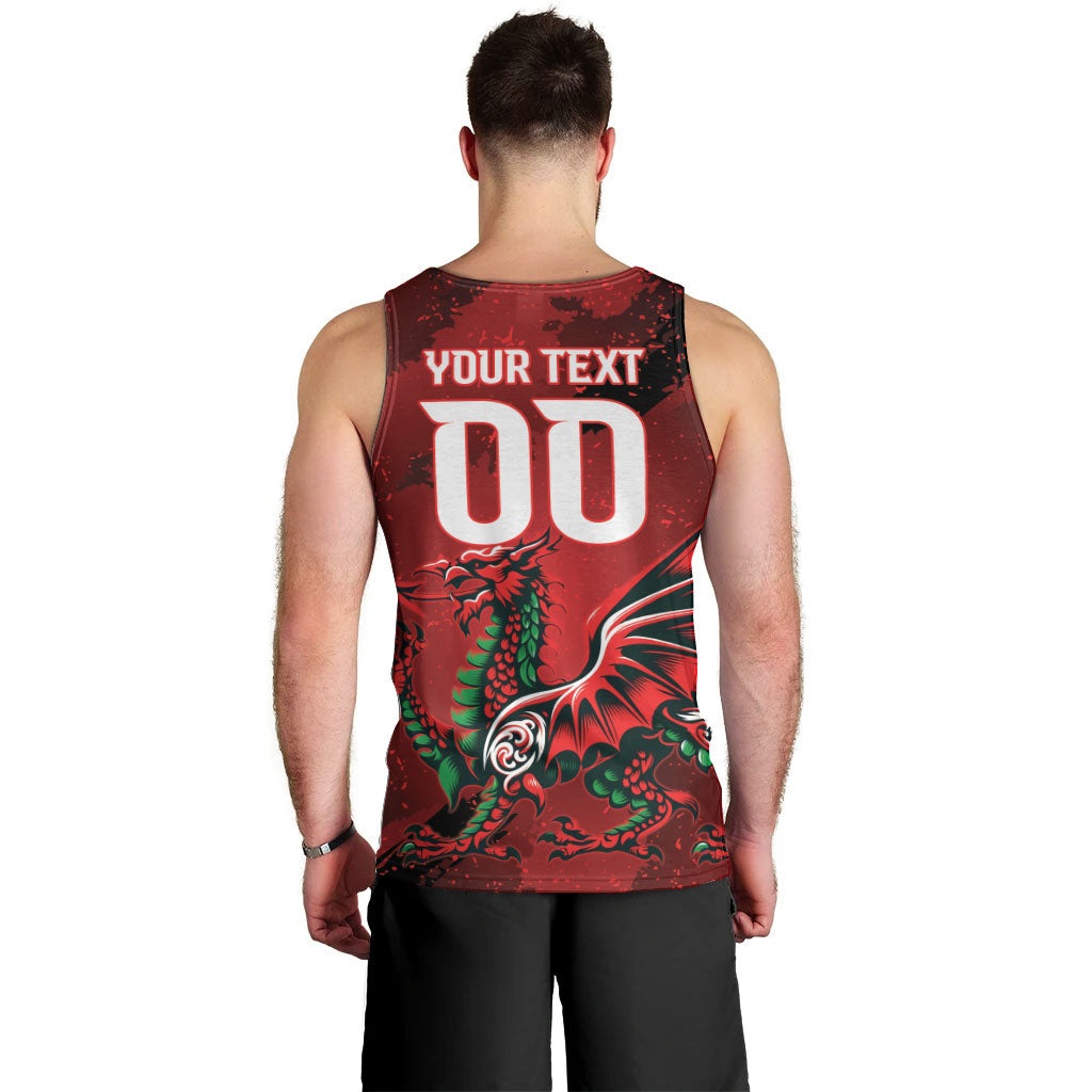 Wales Rugby National Heritage Custom Men Tank Top Red Dragon Inspired Edition