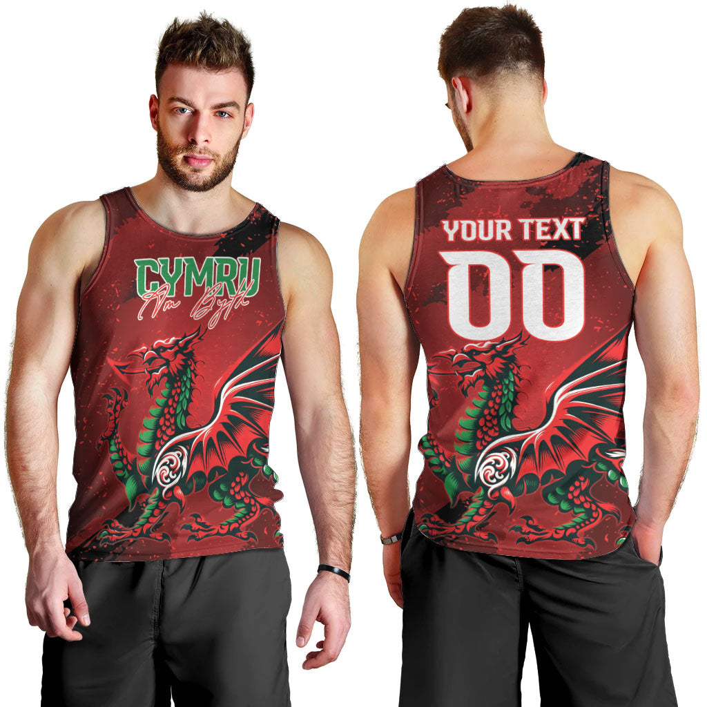 Wales Rugby National Heritage Custom Men Tank Top Red Dragon Inspired Edition