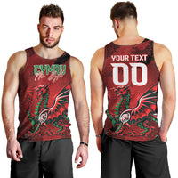Wales Rugby National Heritage Custom Men Tank Top Red Dragon Inspired Edition
