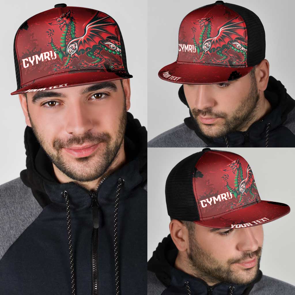 Wales Rugby National Heritage Personalized Mesh Trucker Cap Red Dragon Inspired Edition