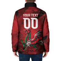 Wales Rugby National Heritage Custom Padded Jacket Red Dragon Inspired Edition