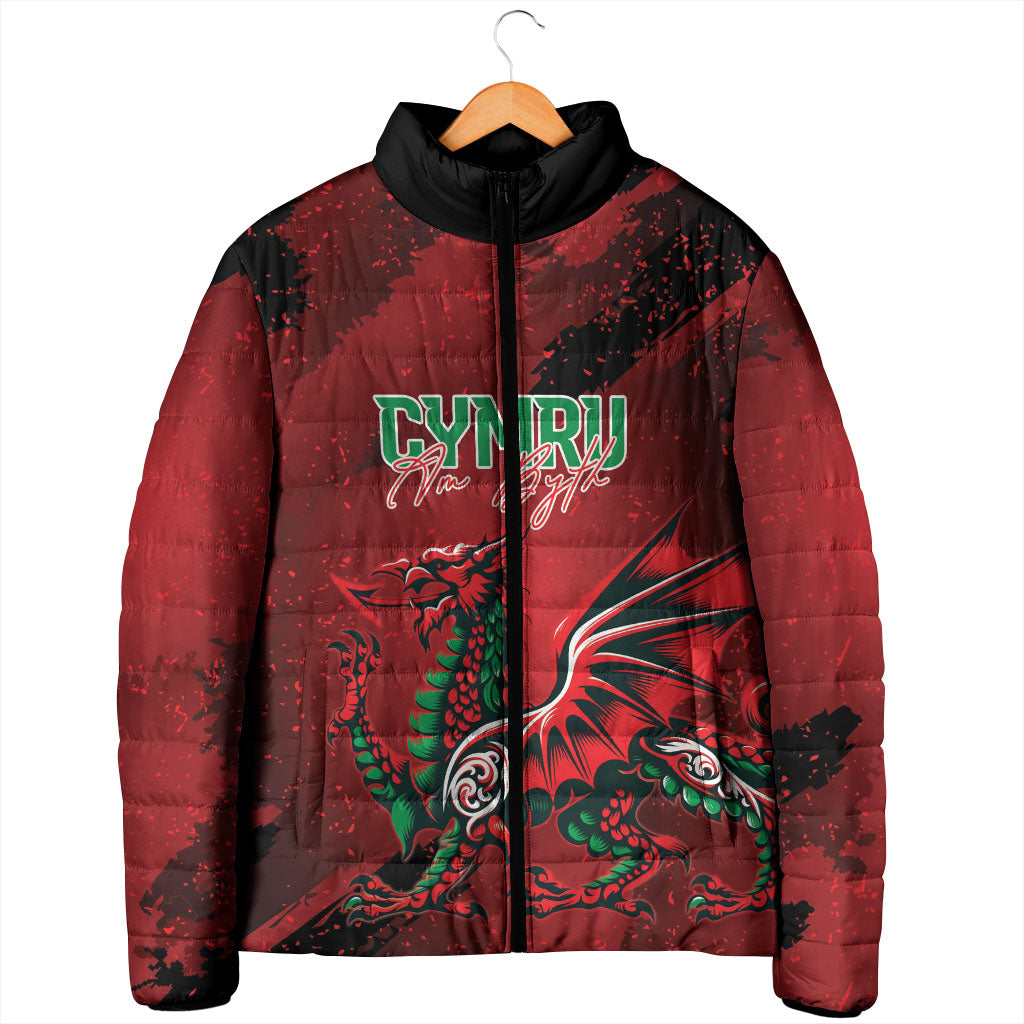 Wales Rugby National Heritage Custom Padded Jacket Red Dragon Inspired Edition