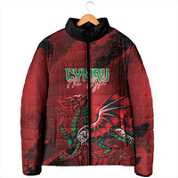 Wales Rugby National Heritage Custom Padded Jacket Red Dragon Inspired Edition