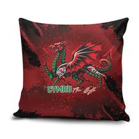 Wales Rugby National Heritage Pillow Cover Red Dragon Inspired Edition