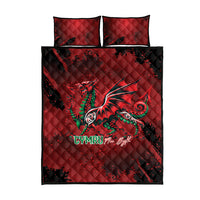 Wales Rugby National Heritage Quilt Bed Set Red Dragon Inspired Edition