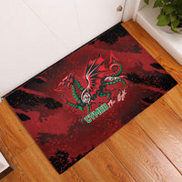 Wales Rugby National Heritage Rubber Doormat Red Dragon Inspired Edition