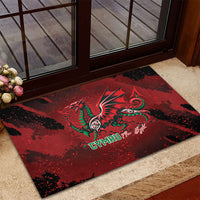 Wales Rugby National Heritage Rubber Doormat Red Dragon Inspired Edition