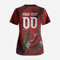 Wales Rugby National Heritage Custom Scrub Top Red Dragon Inspired Edition