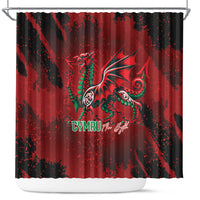 Wales Rugby National Heritage Shower Curtain Red Dragon Inspired Edition