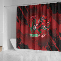 Wales Rugby National Heritage Shower Curtain Red Dragon Inspired Edition