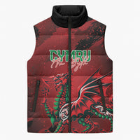 Wales Rugby National Heritage Custom Sleeveless Puffer Jacket Red Dragon Inspired Edition