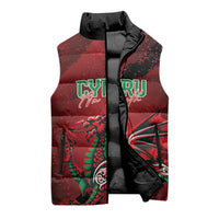Wales Rugby National Heritage Custom Sleeveless Puffer Jacket Red Dragon Inspired Edition