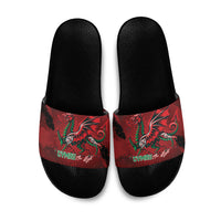 Wales Rugby National Heritage Slide Sandals Red Dragon Inspired Edition