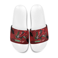 Wales Rugby National Heritage Slide Sandals Red Dragon Inspired Edition
