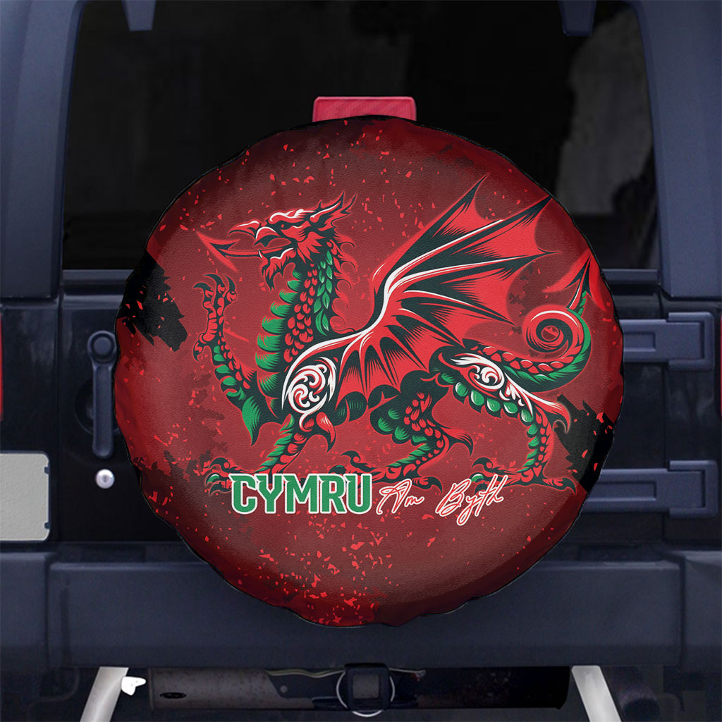 Wales Rugby National Heritage Spare Tire Cover Red Dragon Inspired Edition